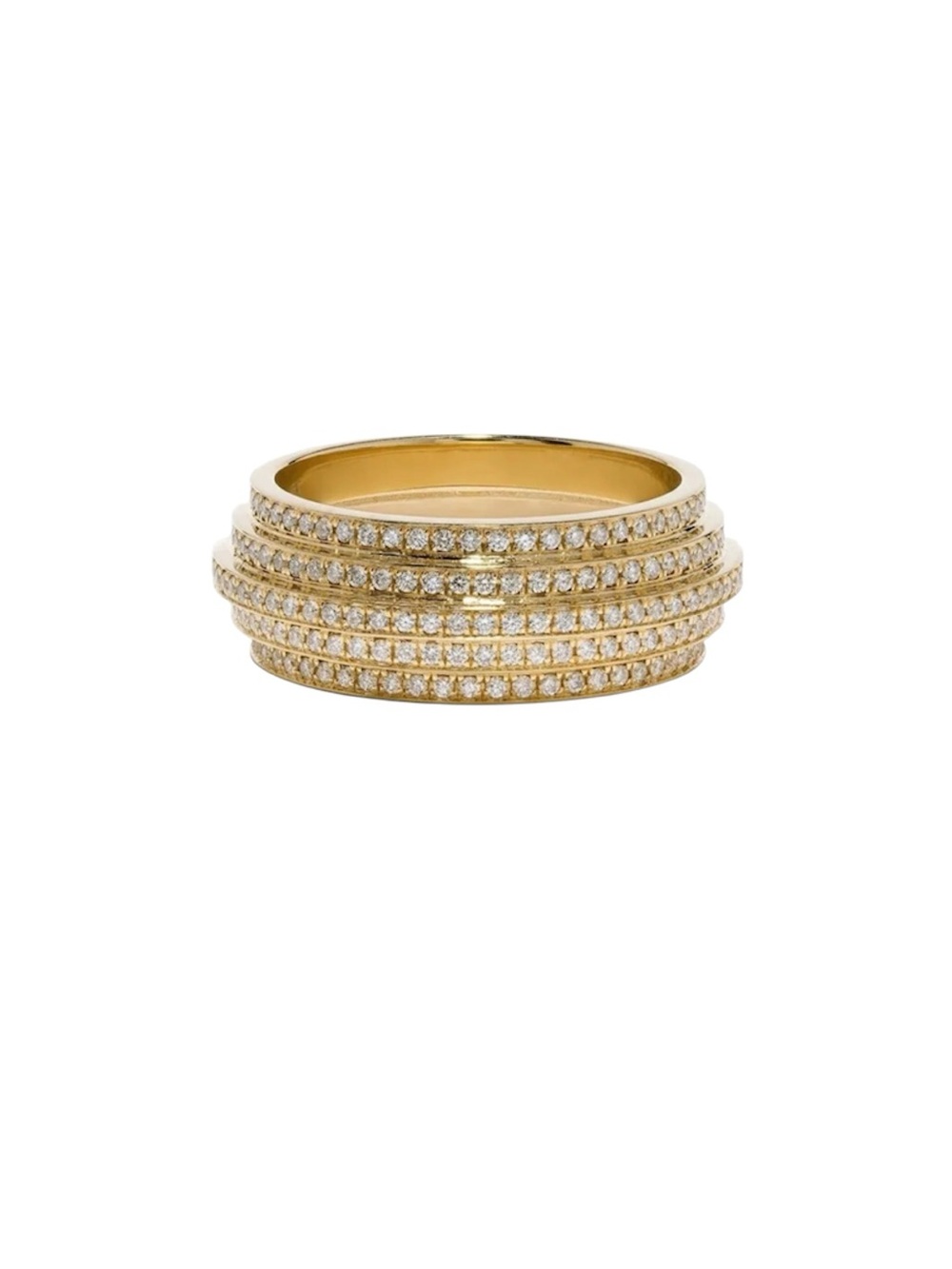 Gold Filled NEW Ring Spinner Pavé Crystal Band, Box Included